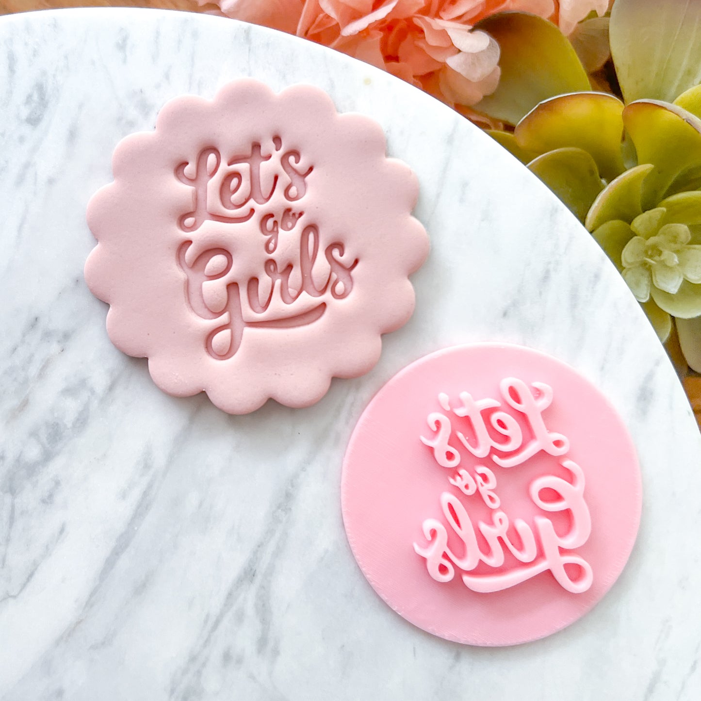 "Let's Go Girls" Fondant Stamp