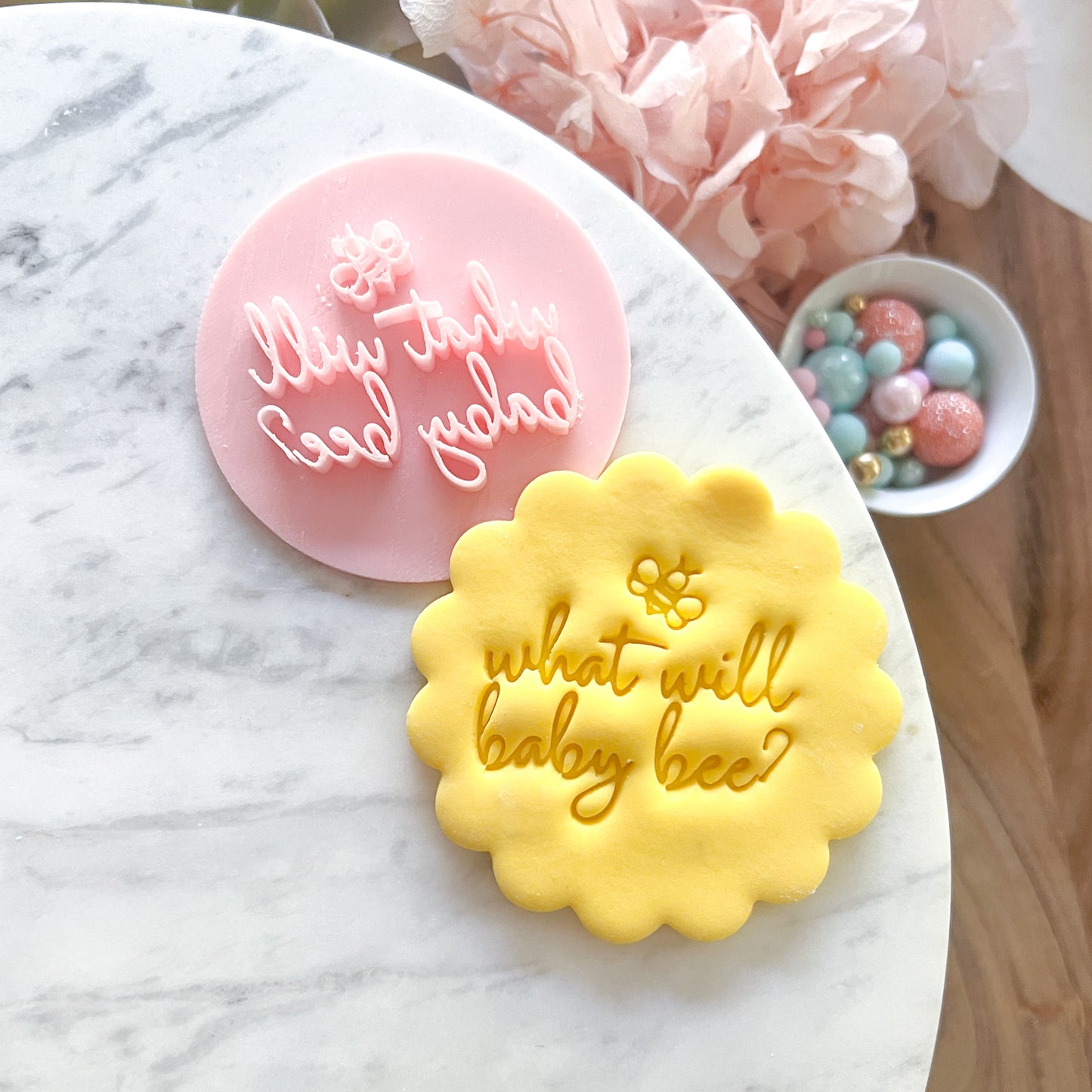 "What Will Baby Bee?" #4- Fondant Stamp