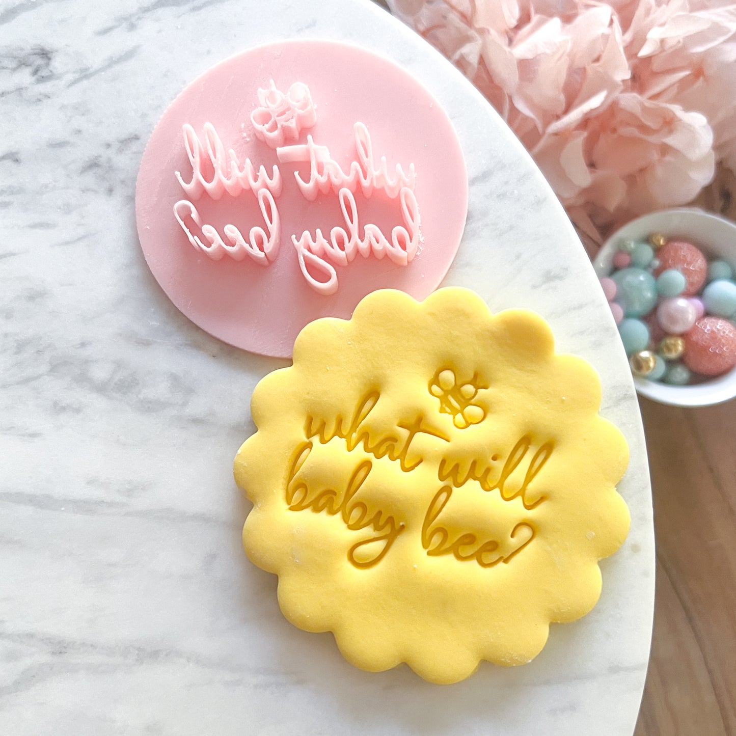 "What Will Baby Bee?" #4- Fondant Stamp