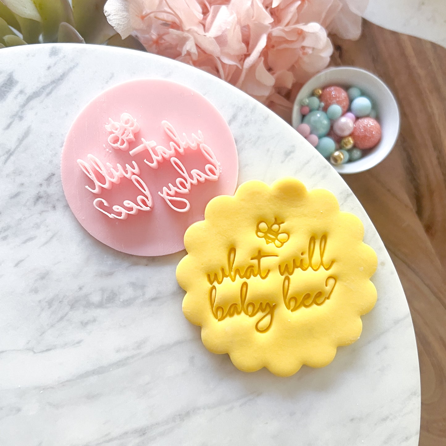 "What Will Baby Bee?" #4- Fondant Stamp