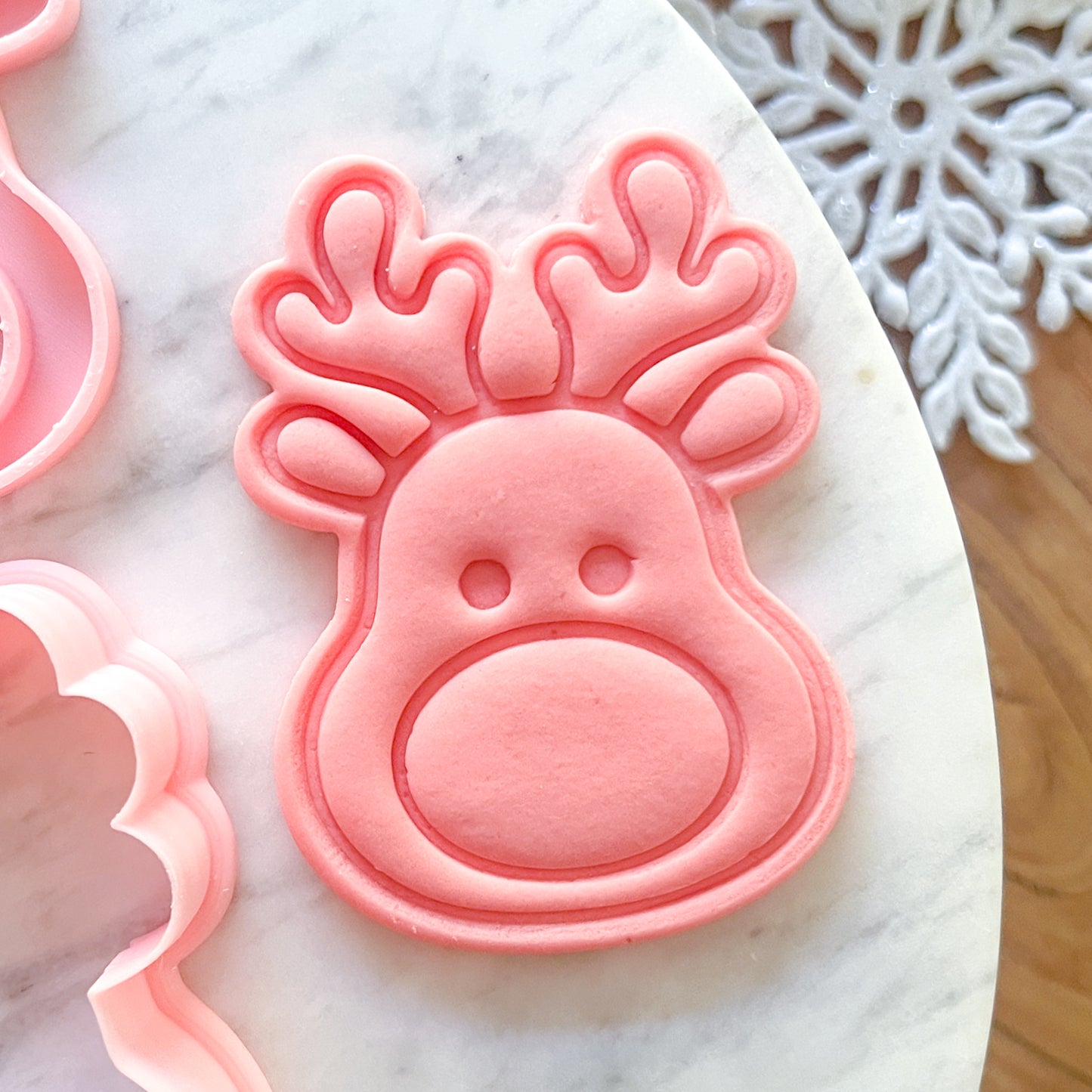 "Cute Rudolf" Cookie Cutter & Stamp