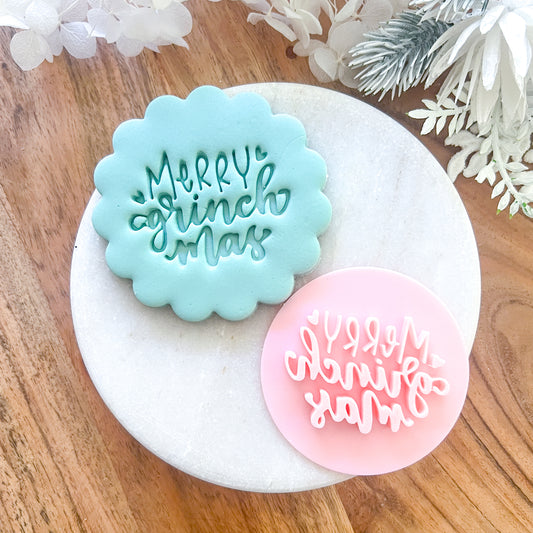 "Merry Grinchmas" Fondant Stamp