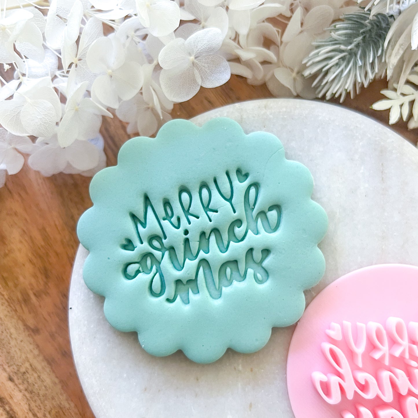 "Merry Grinchmas" Fondant Stamp
