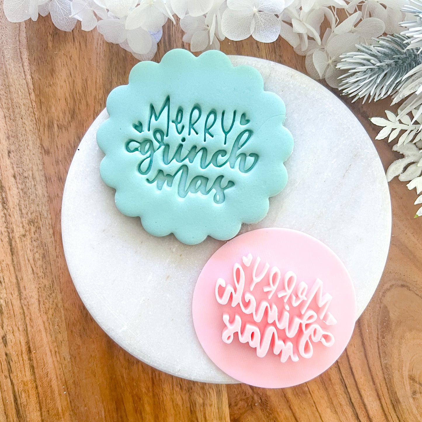 "Merry Grinchmas" Fondant Stamp