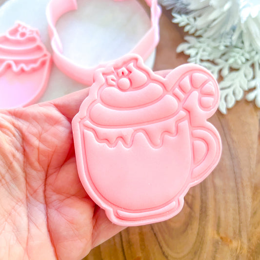 "Hot Cocoa" Cookie Cutter & Stamp