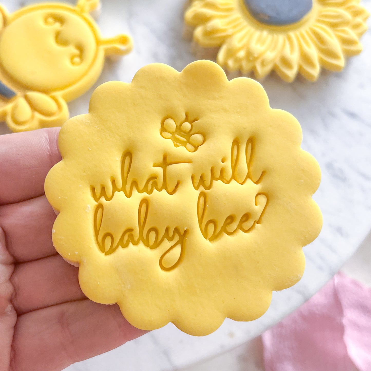 "What Will Baby Bee?" #4- Fondant Stamp