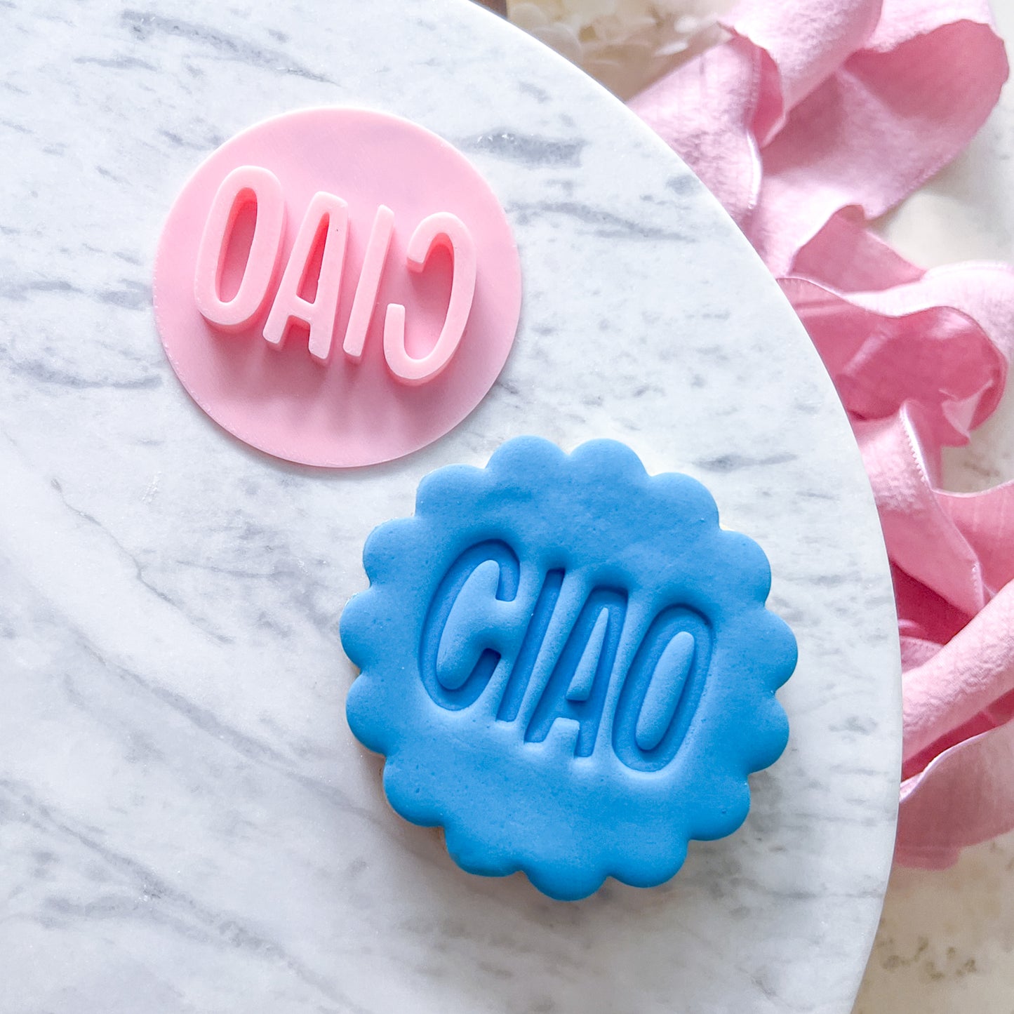 "Ciao" Fondant Stamp
