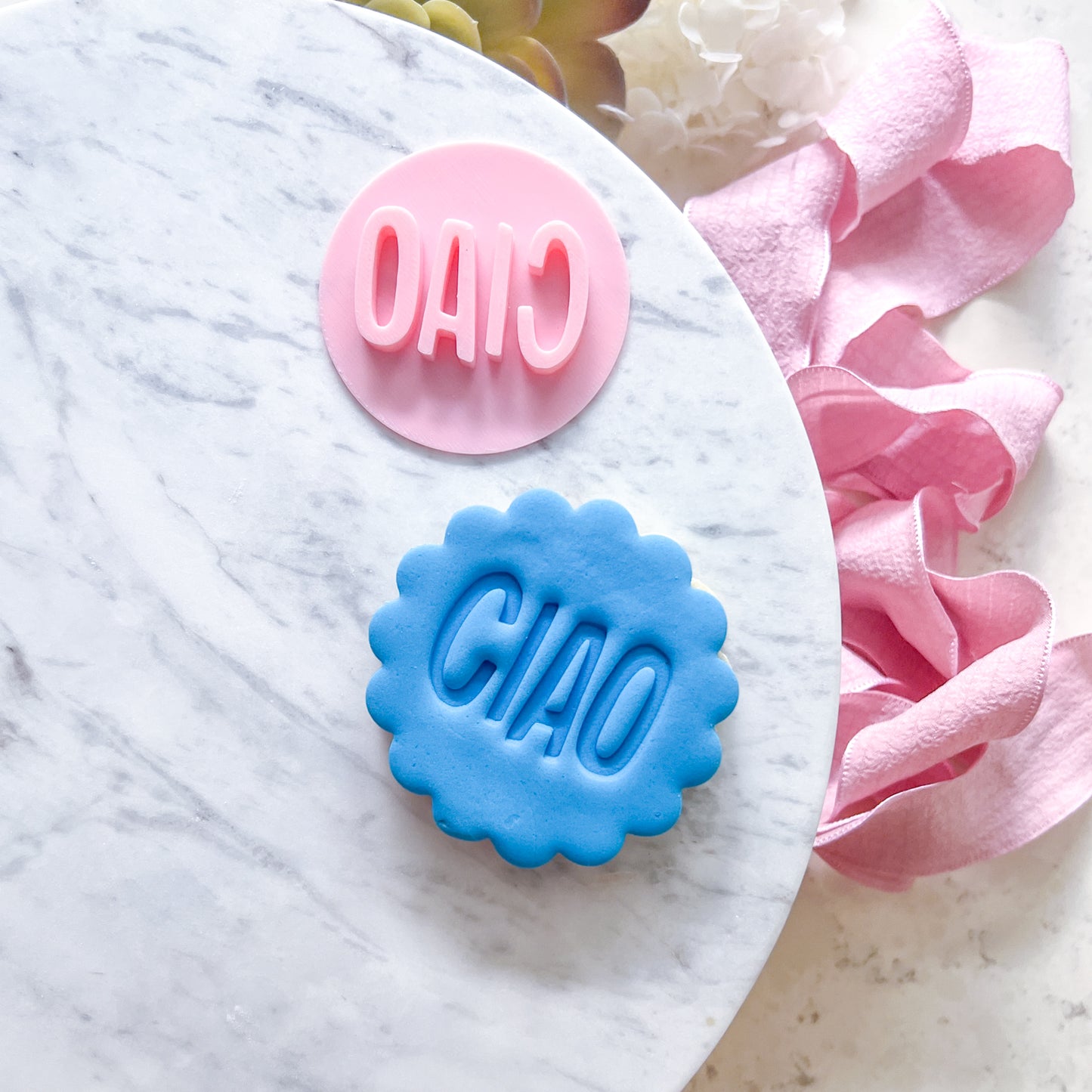 "Ciao" Fondant Stamp