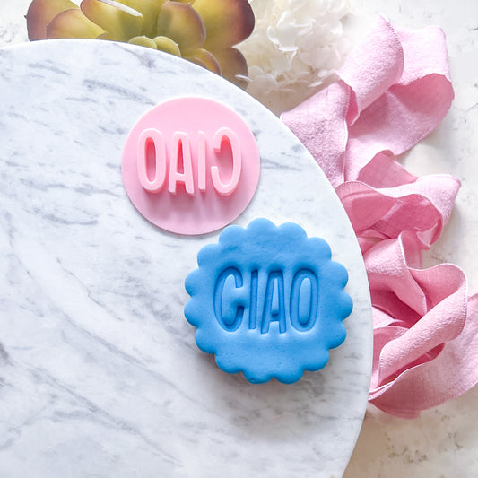 "Ciao" Fondant Stamp