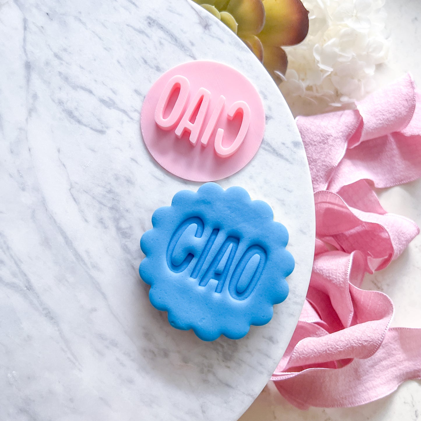 "Ciao" Fondant Stamp