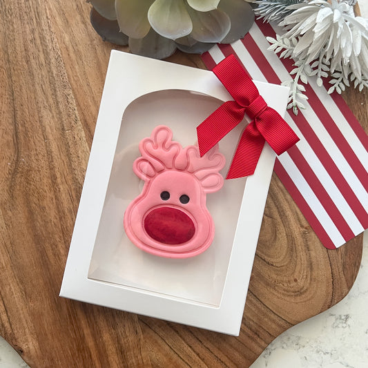 "Cute Rudolf" Cookie Cutter & Stamp