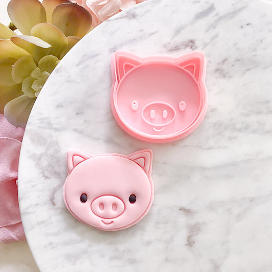 "Cute Pig" - Cookie Cutter & Stamp