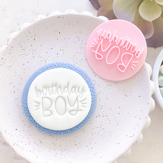 Birthday Boy Fondant Stamp