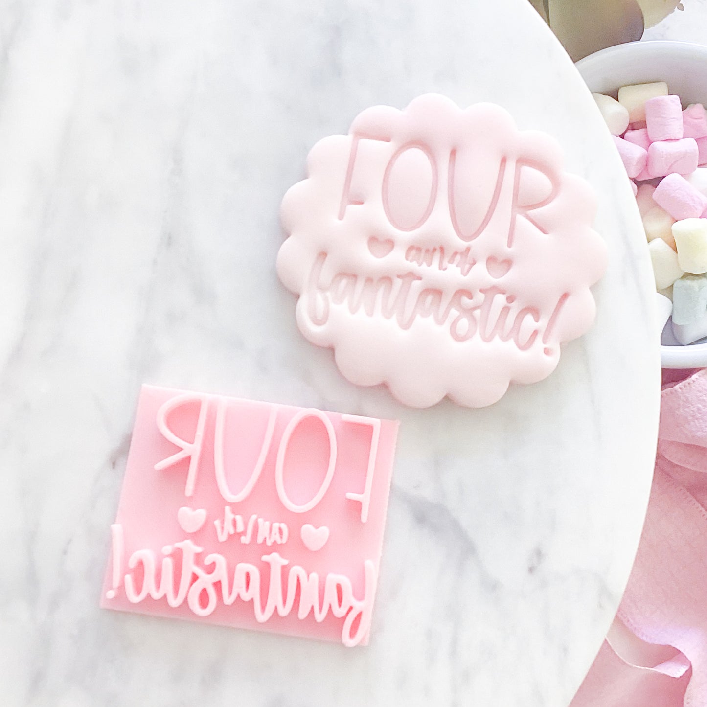 Four and Fantastic Fondant Stamp