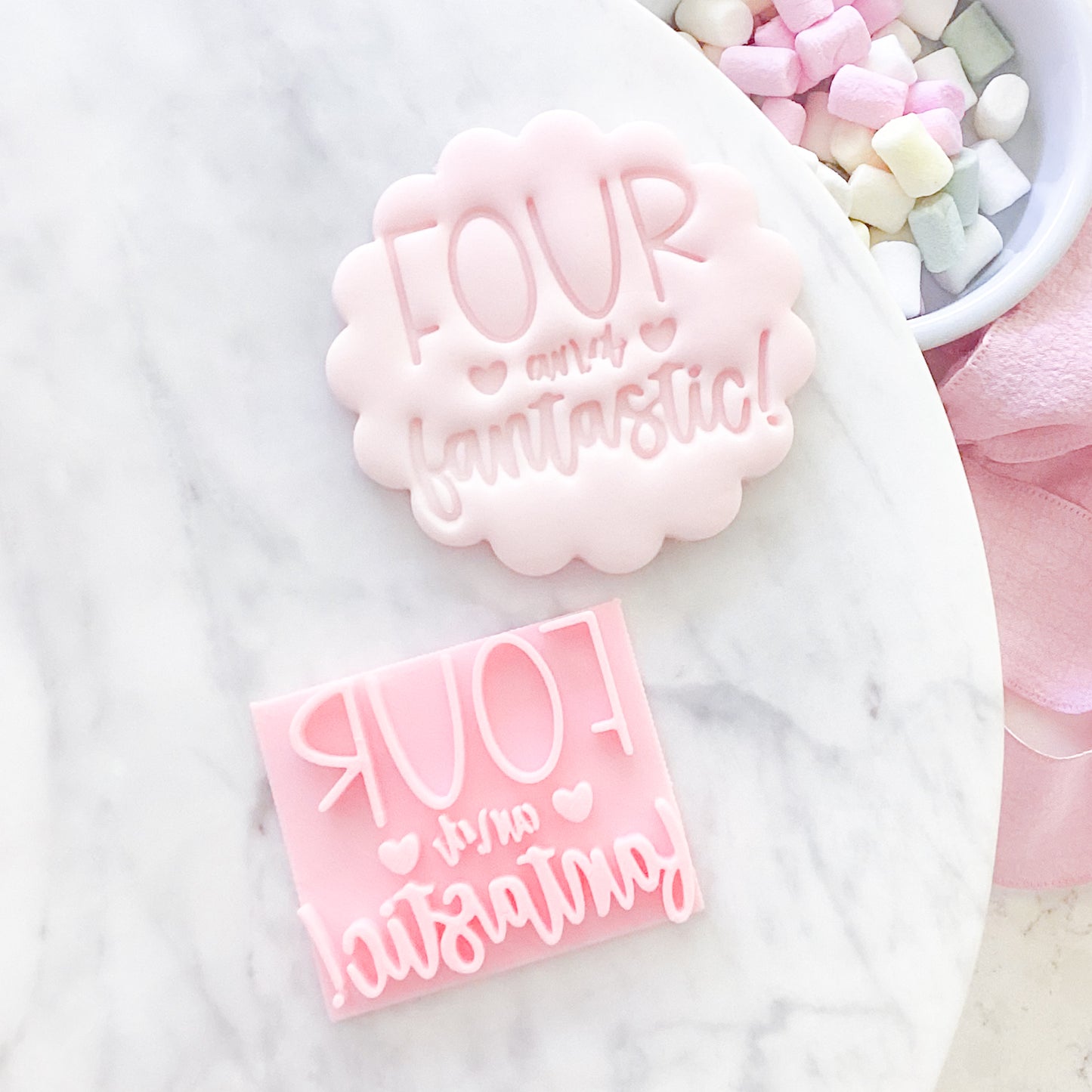 Four and Fantastic Fondant Stamp