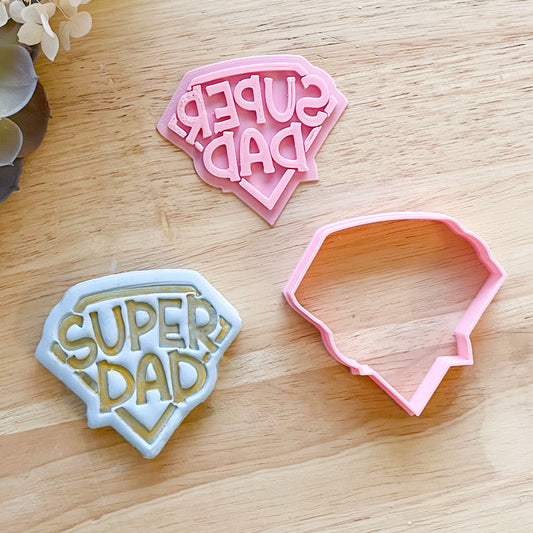"Superdad" - Cookie Cutter & Stamp