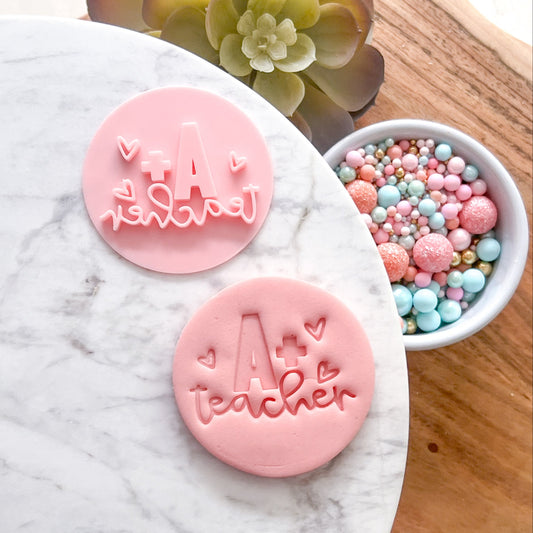 "A+ Teacher" Fondant Stamp
