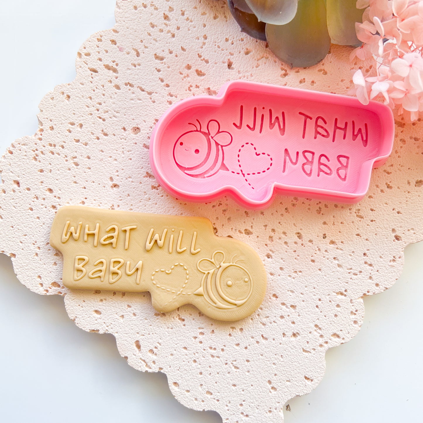 "What will baby bee?" - Cookie Cutter & Stamp