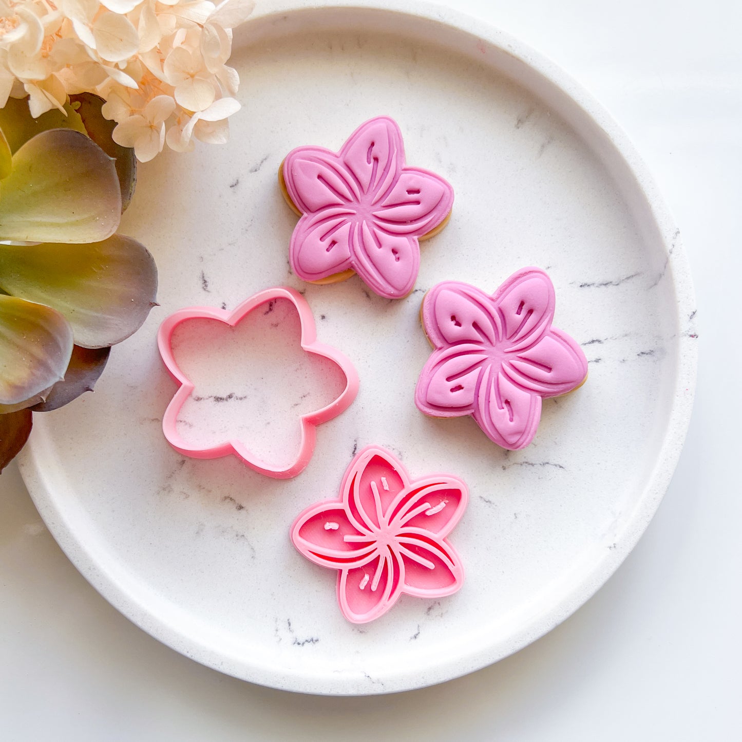 "Mason Jar & Flowers" - Cookie Cutter & Stamp Set (8 pcs)