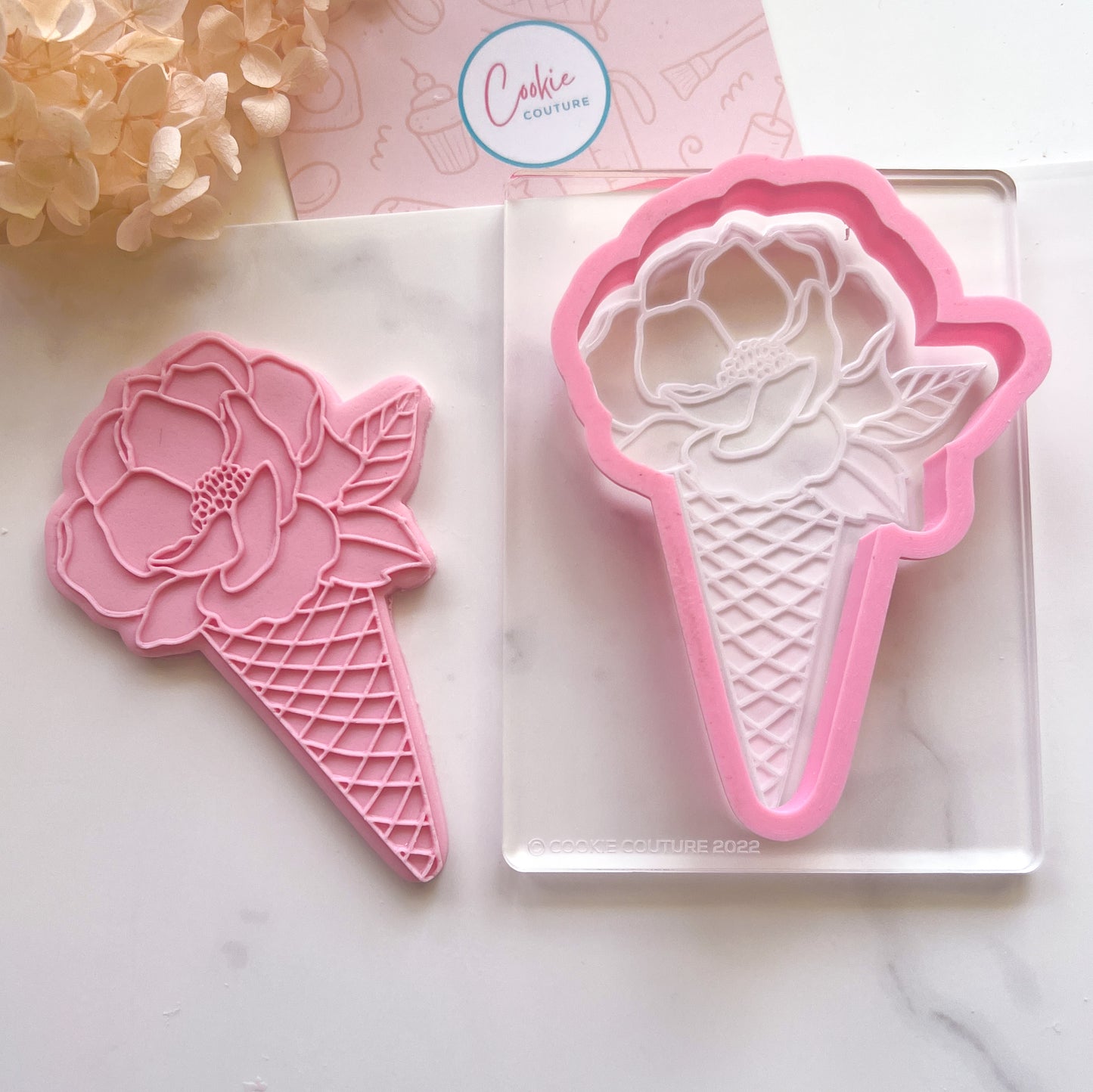 Floral Icecream - Stamp & Cutter Set