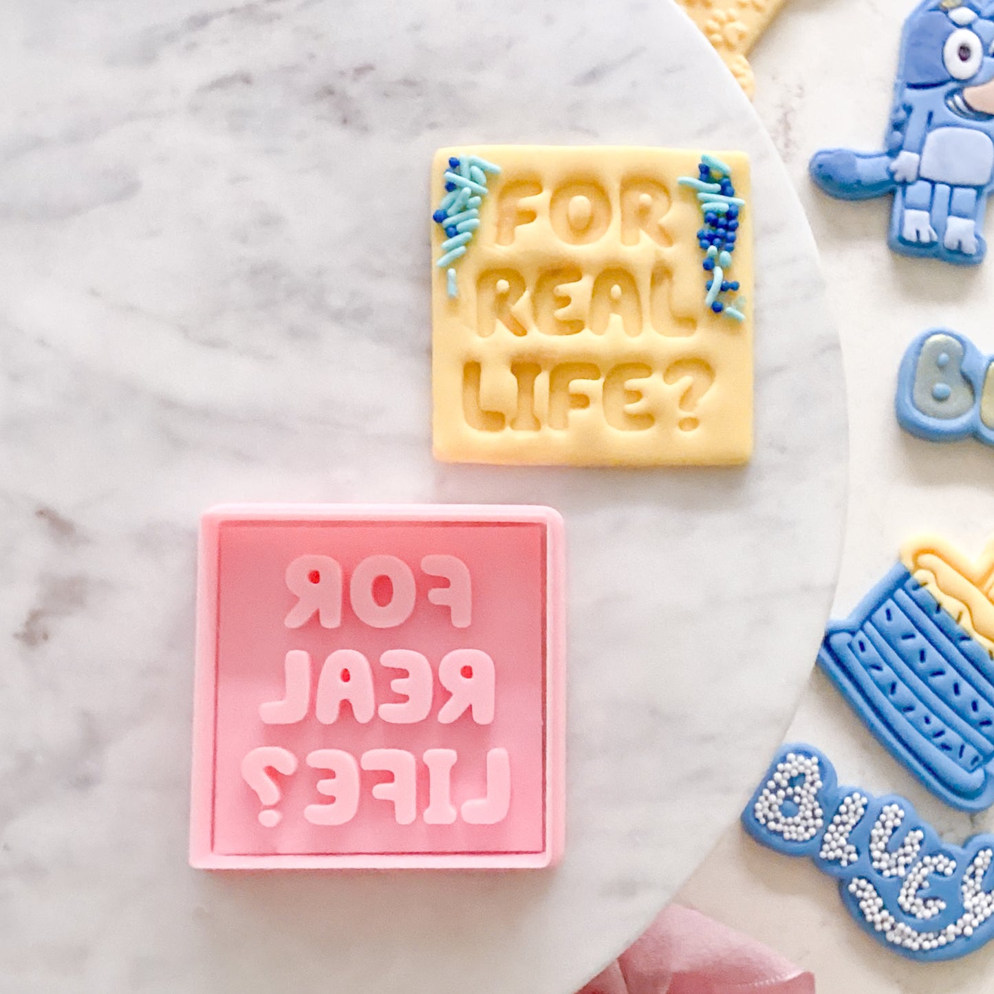 "For Real Life?" - Cookie Cutter & Stamp