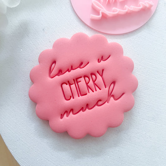 "Love You Cherry Much" Fondant Stamp