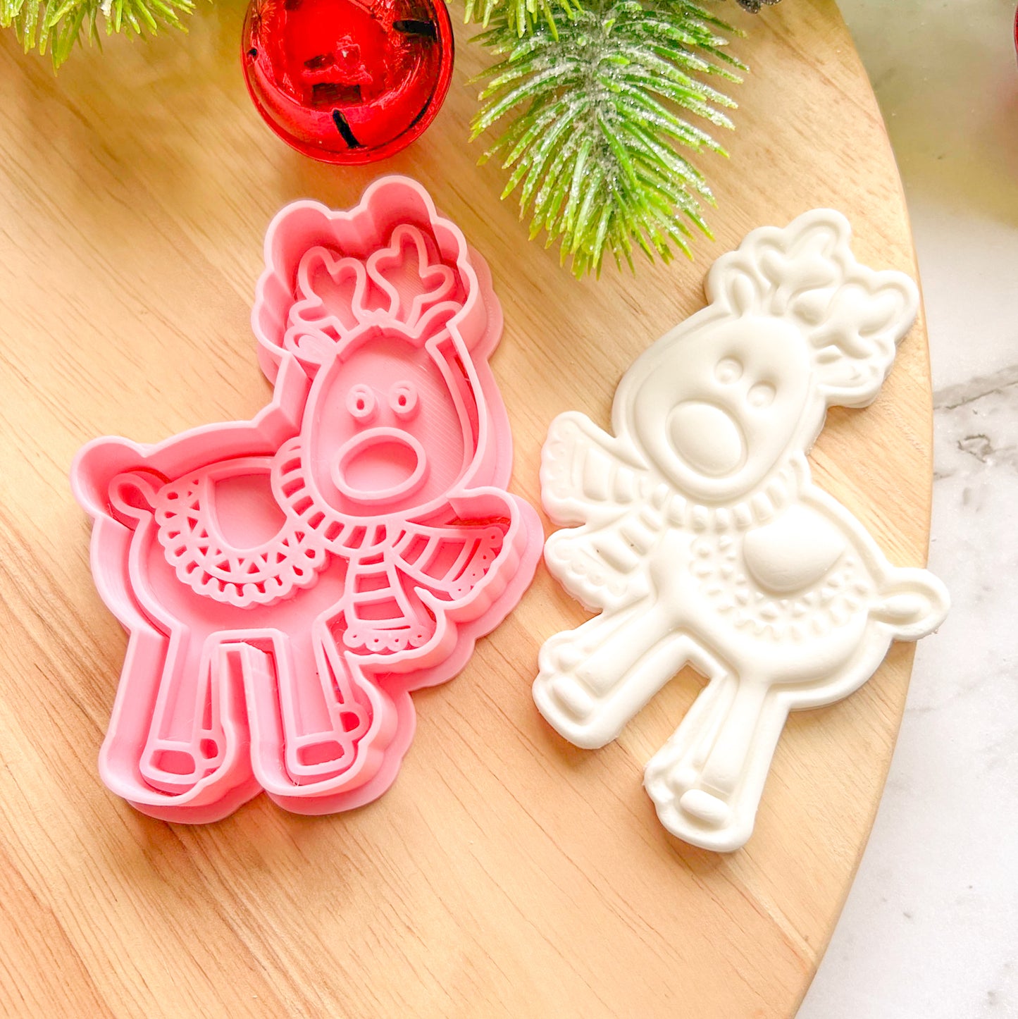 "Rudolf with scarf" Cookie Cutter & Stamp