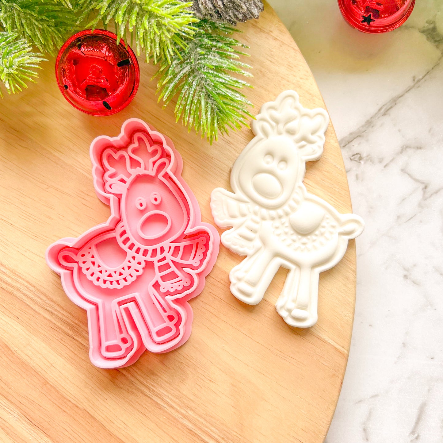 "Rudolf with scarf" Cookie Cutter & Stamp