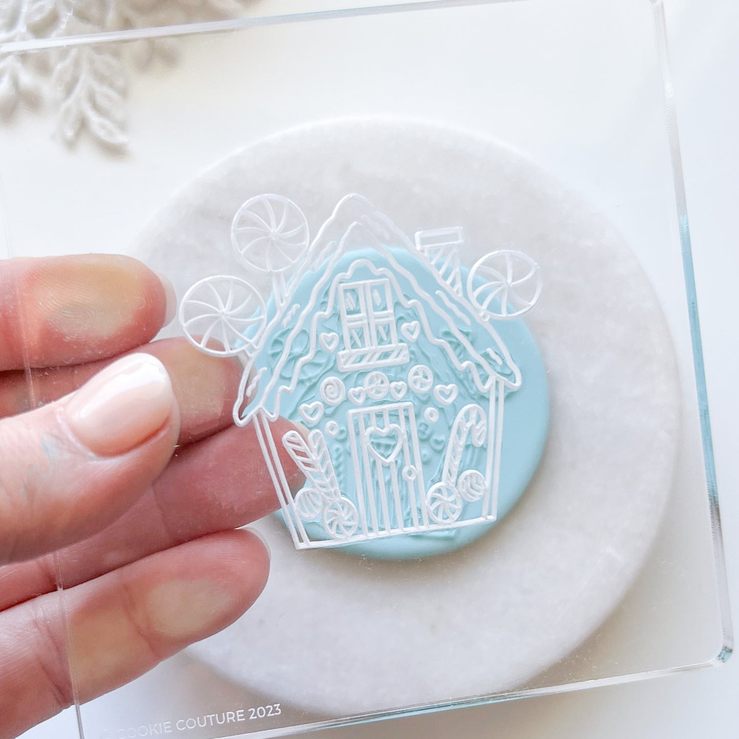 "Gingerbread House"  Embossing Stamp