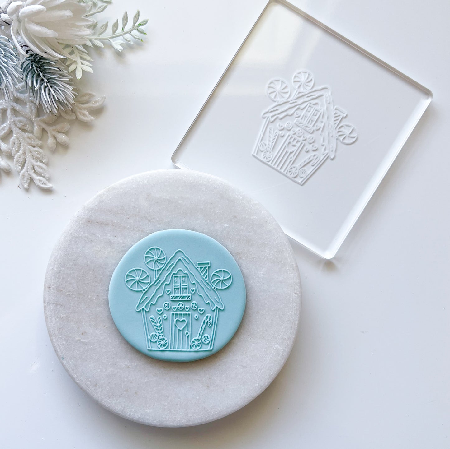 "Gingerbread House"  Embossing Stamp