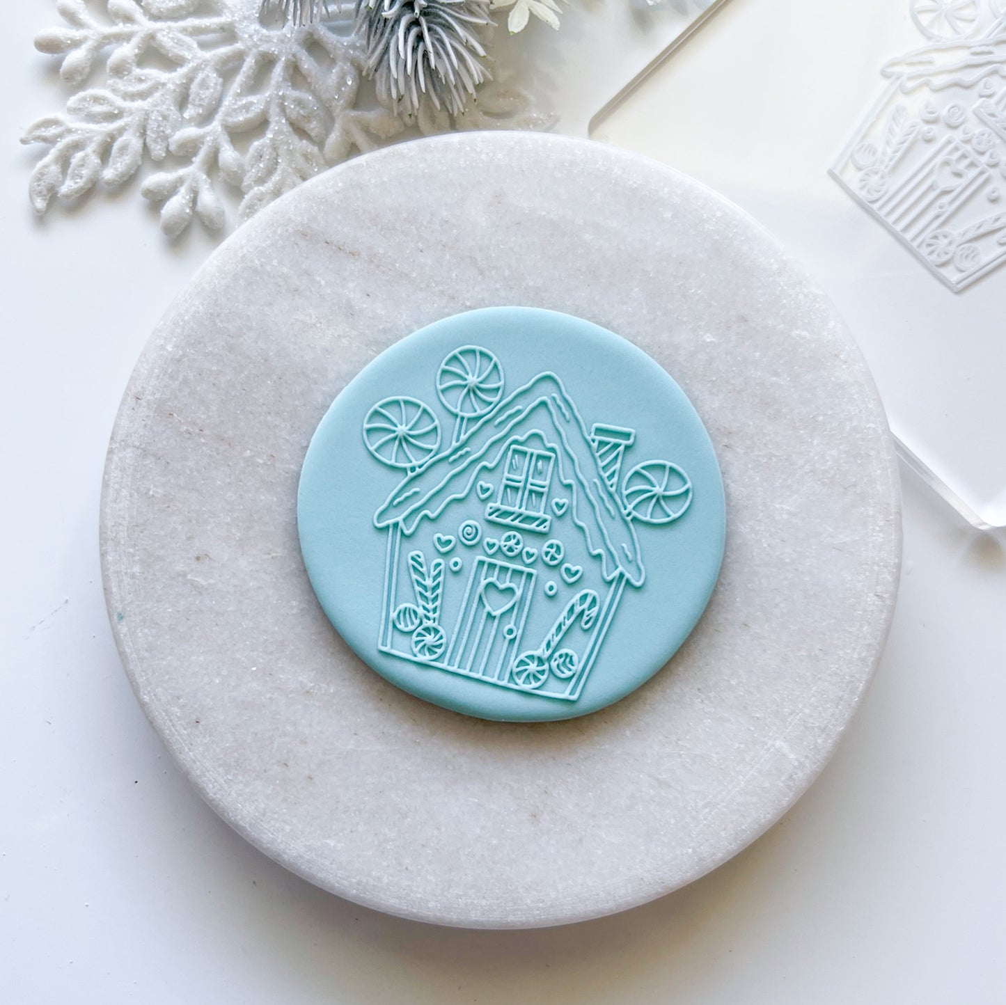 "Gingerbread House"  Embossing Stamp