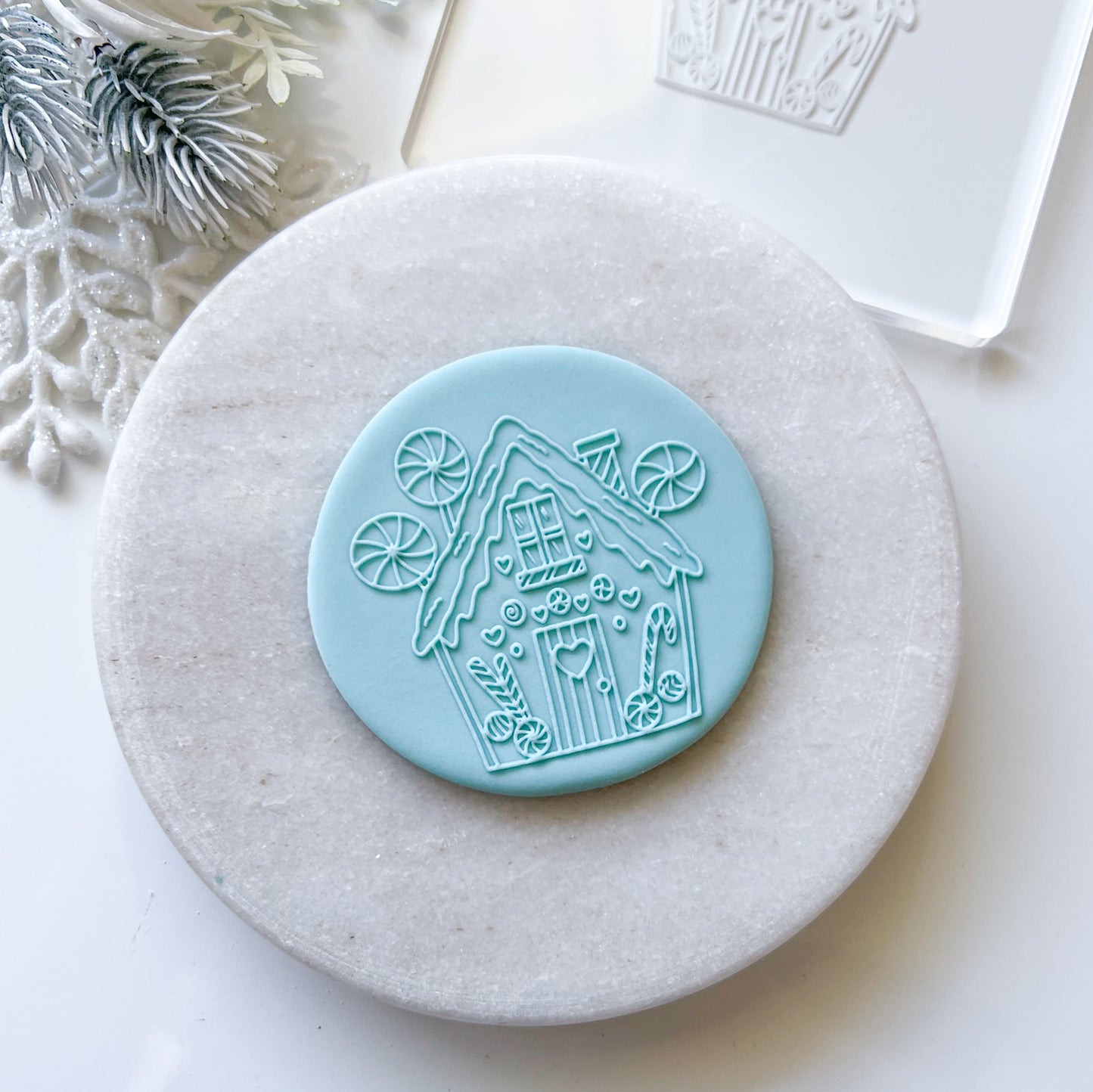"Gingerbread House"  Embossing Stamp