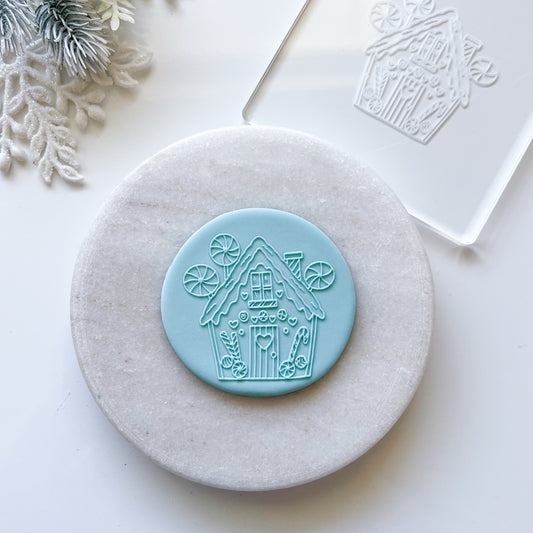 "Gingerbread House"  Embossing Stamp