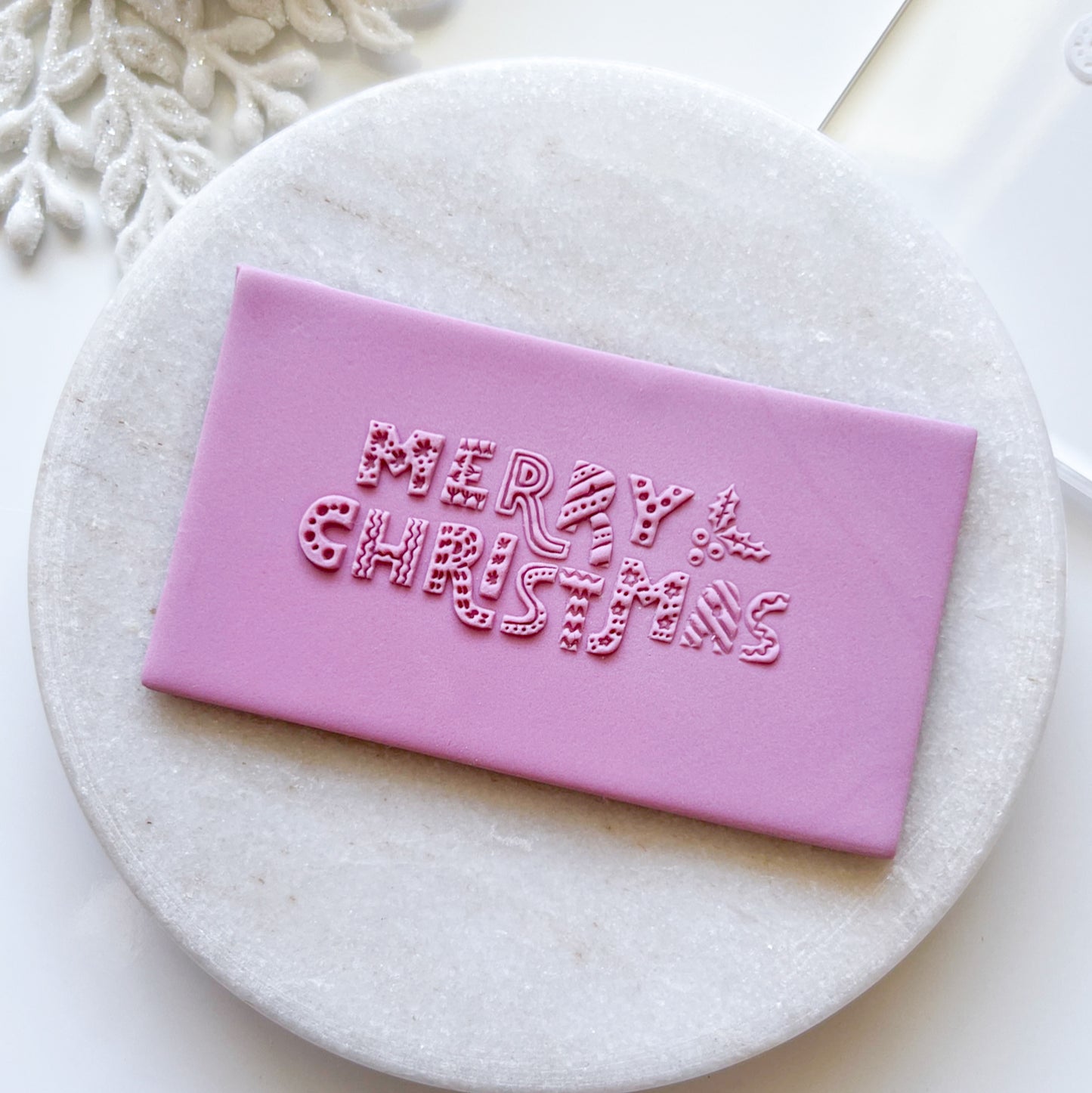 "Merry Christmas"  Embossing Stamp