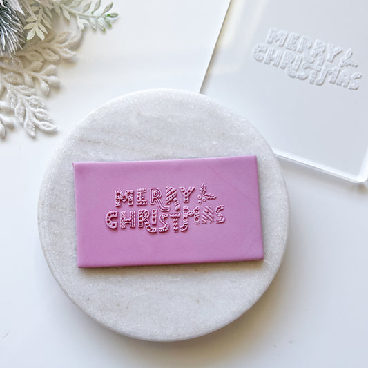 "Merry Christmas"  Embossing Stamp