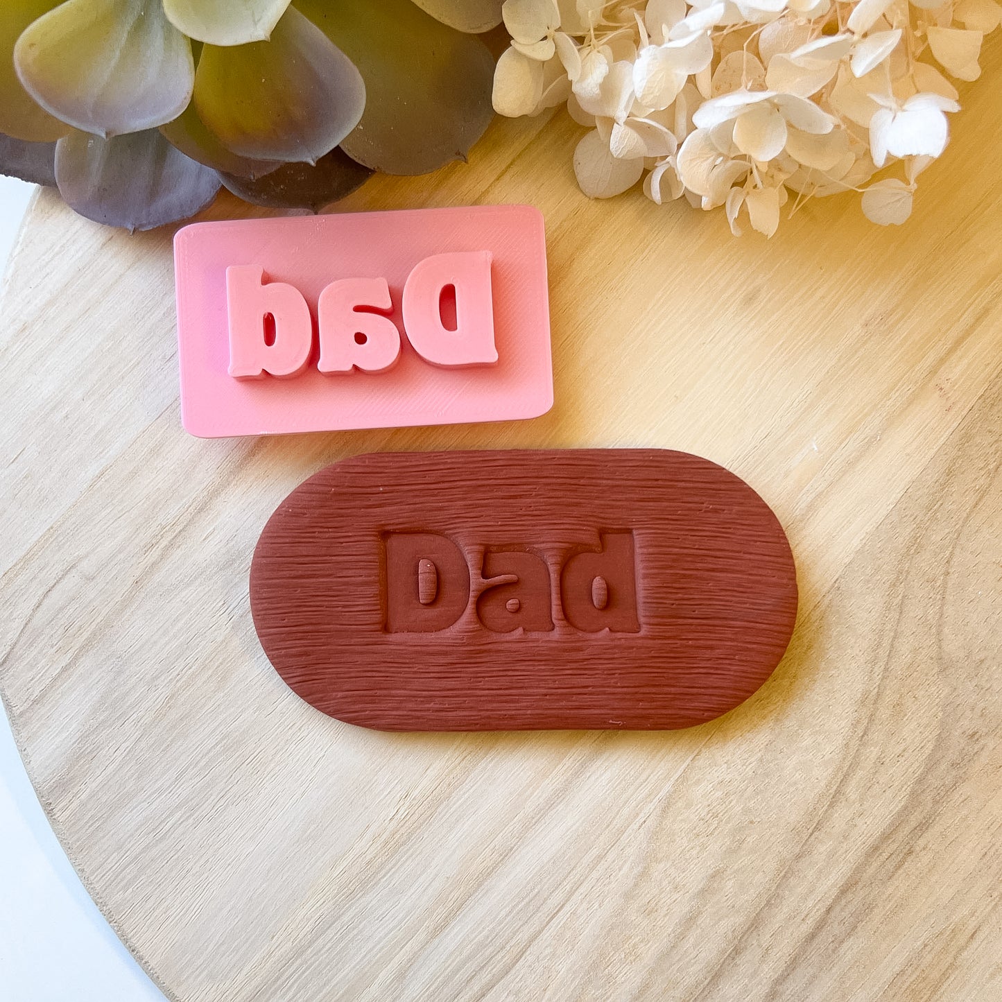"Dad" Font #2 - Deboss Stamp