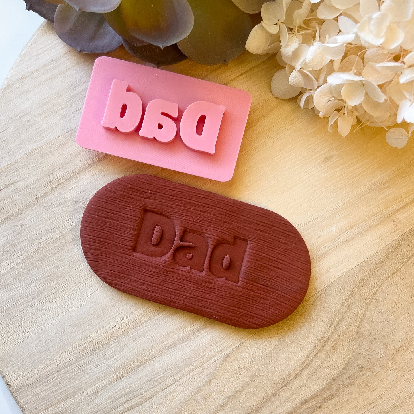 "Dad" Font #2 - Deboss Stamp