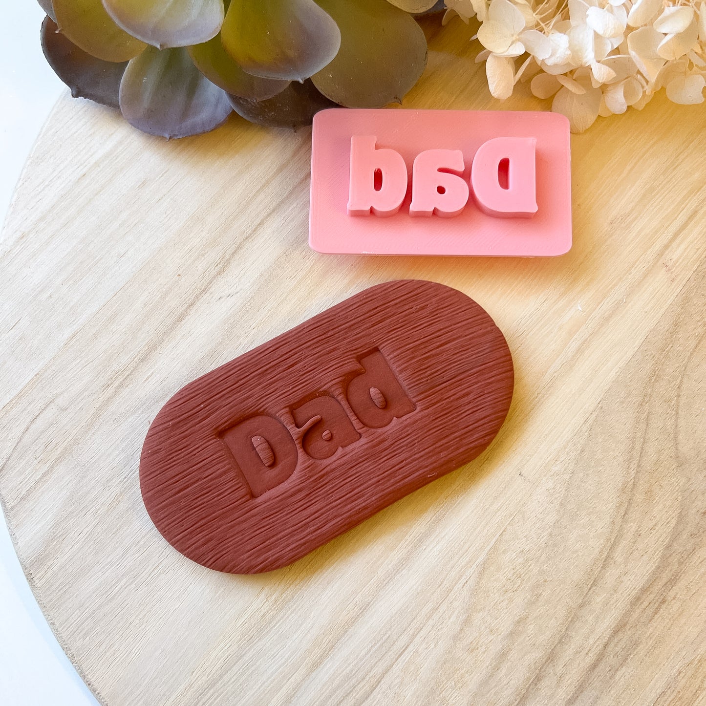 "Dad" Font #2 - Deboss Stamp