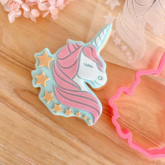 "Unicorn & Stars" Stamp & Cutter Set