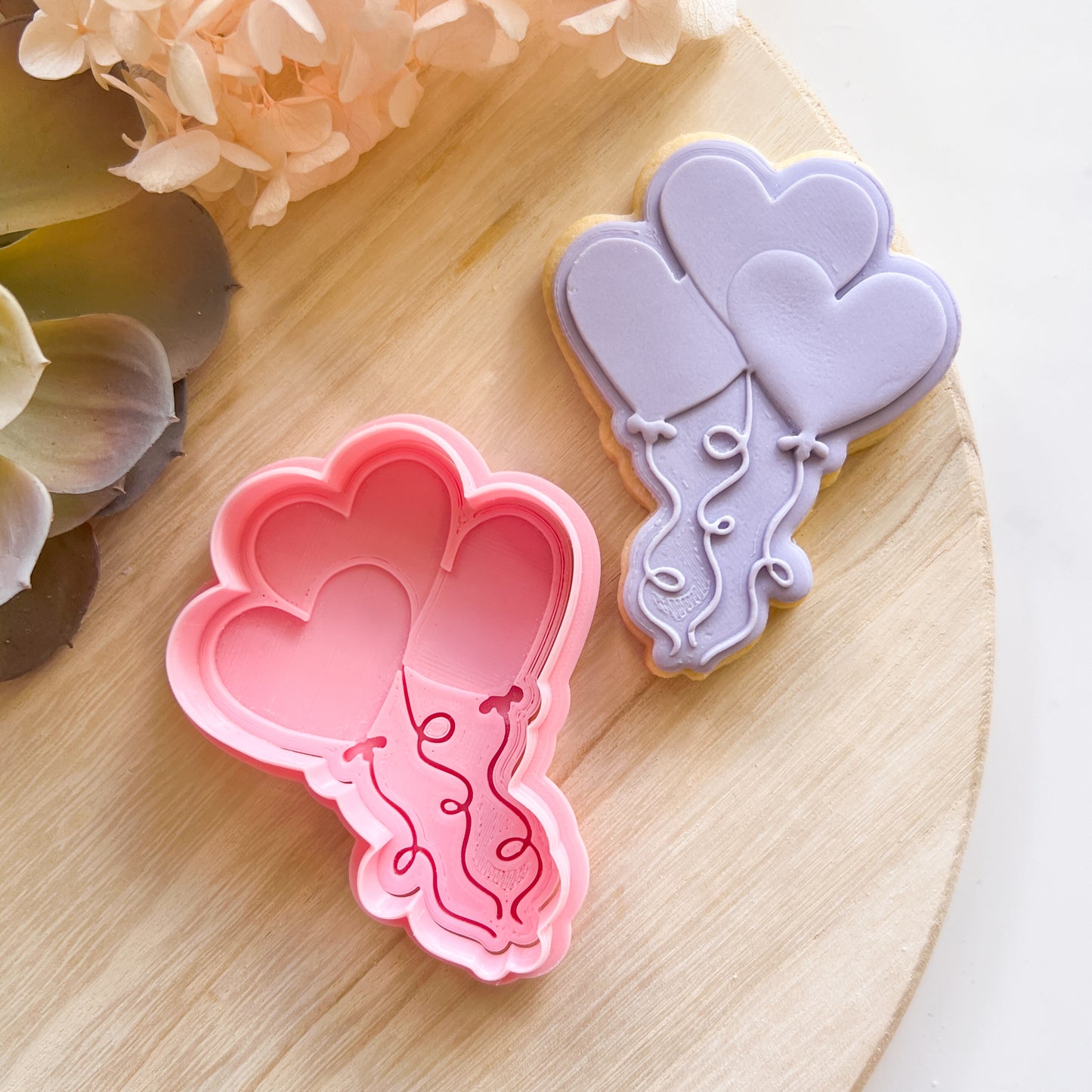 "Heart Balloon Bunch" - Cookie Cutter & Stamp