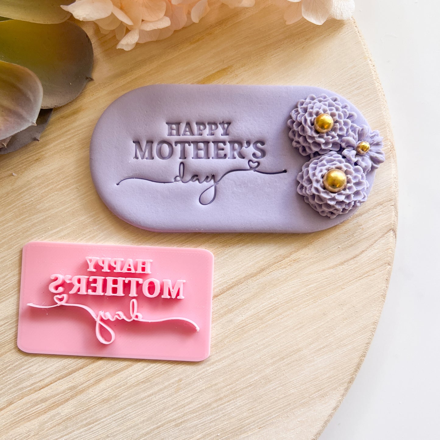 "Happy Mother's Day Swash" - Deboss Stamp