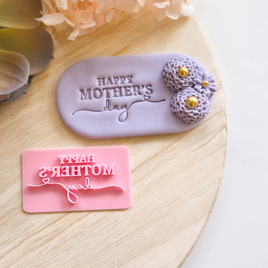 "Happy Mother's Day Swash" - Deboss Stamp