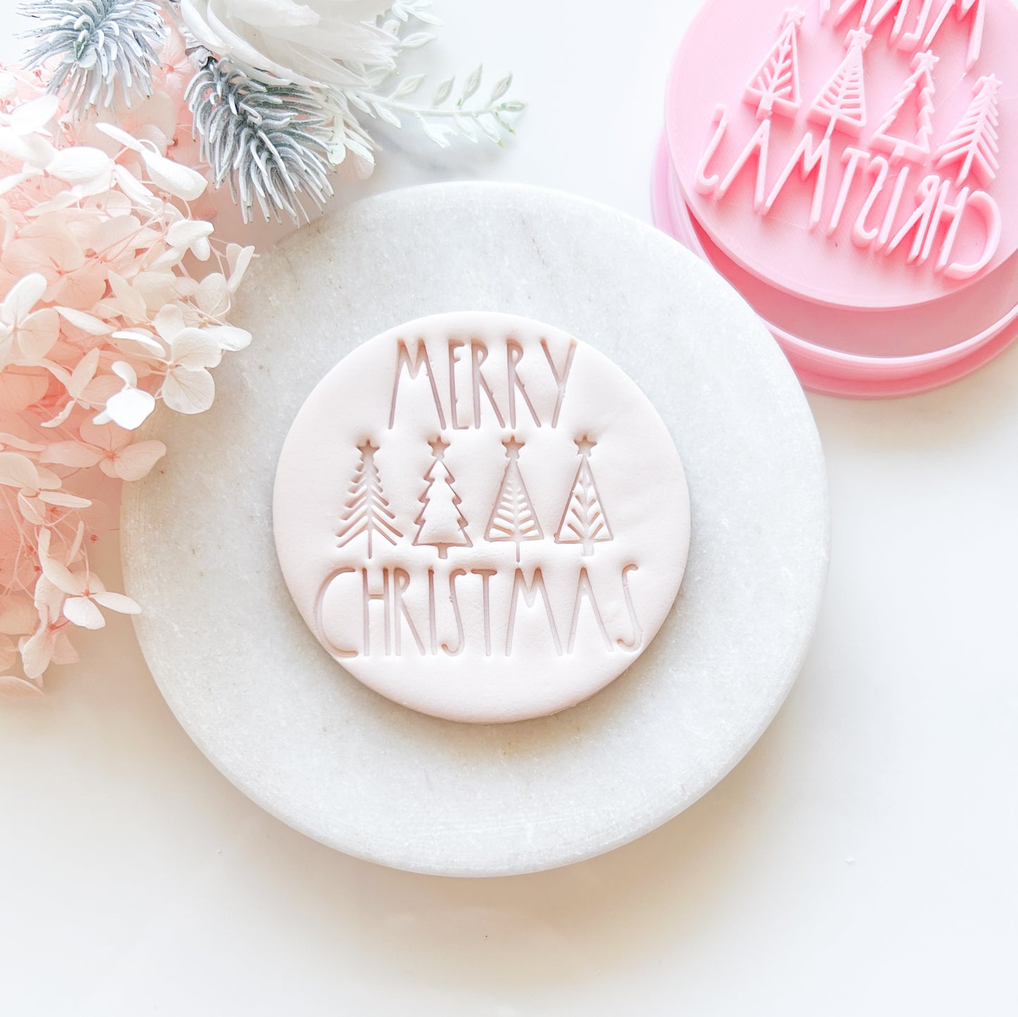 "Merry Christmas #1" Cookie Cutter & Stamp