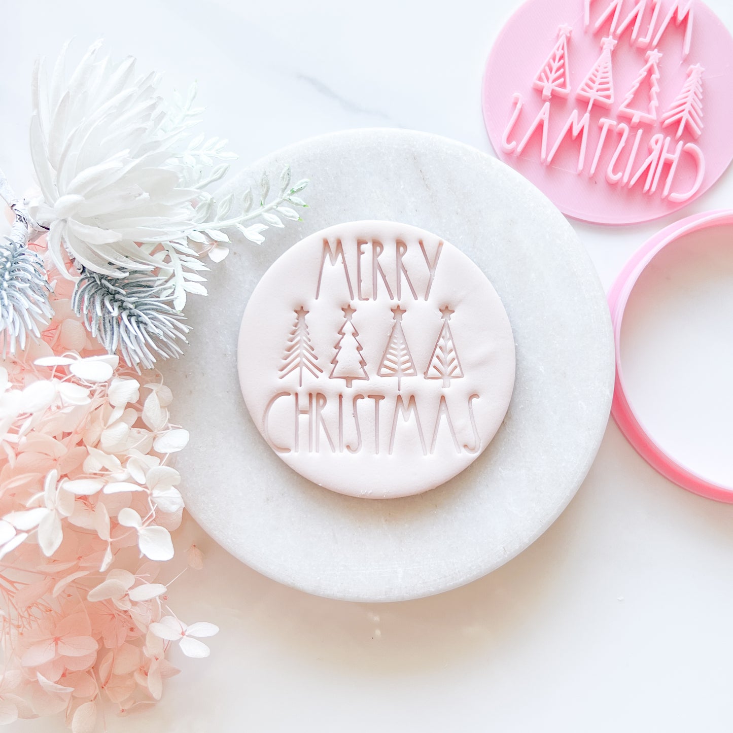 "Merry Christmas #1" Cookie Cutter & Stamp
