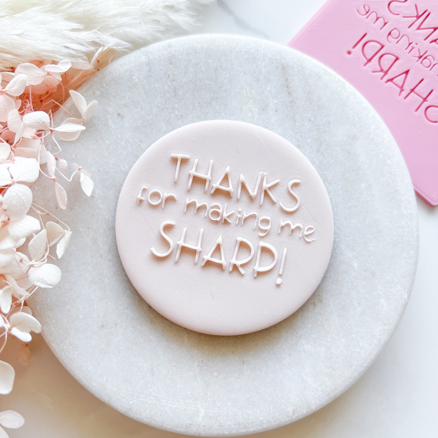 "Thanks for making me sharp" Embossing Stamp