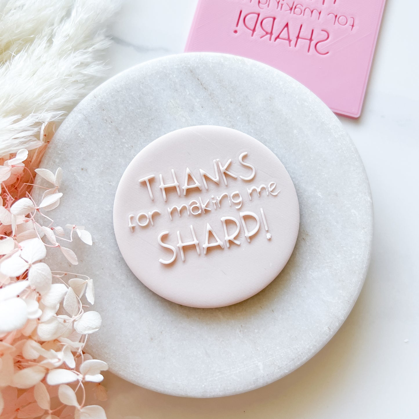 "Thanks for making me sharp" Embossing Stamp