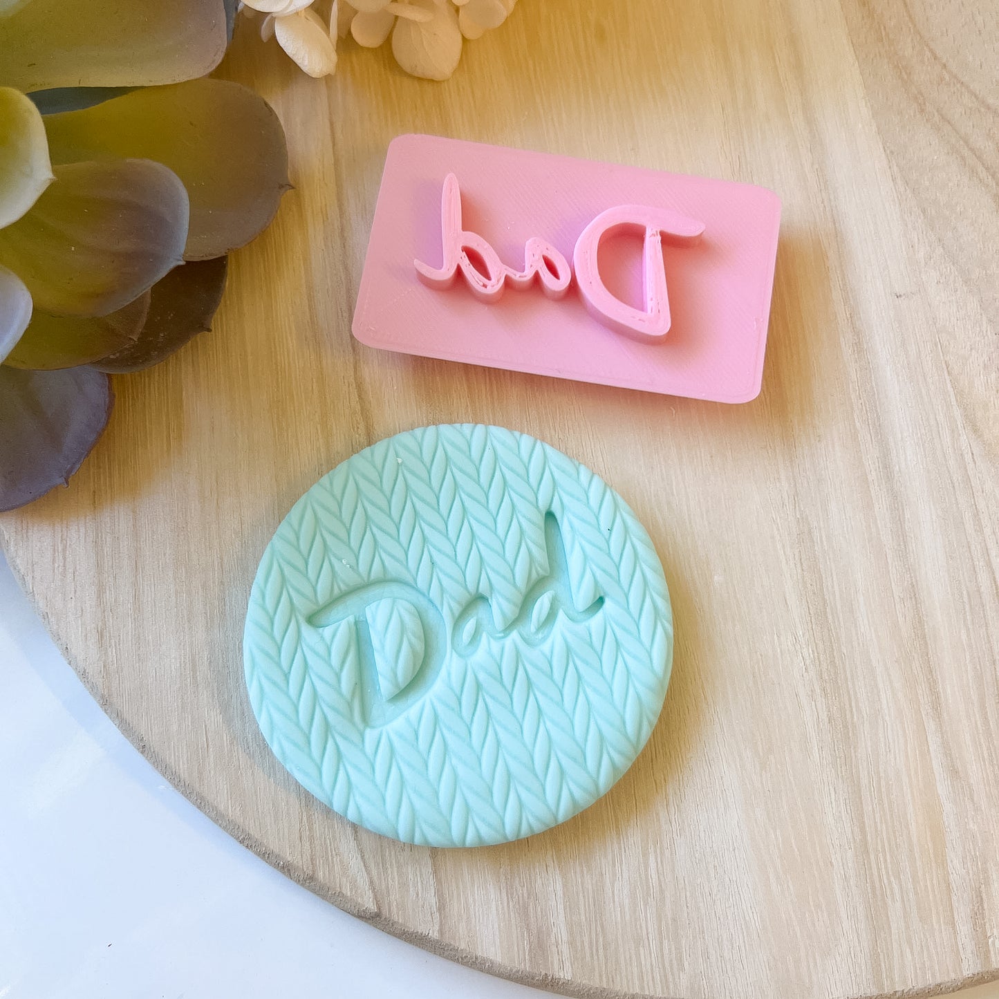 "Dad" Font #1 - Deboss Stamp