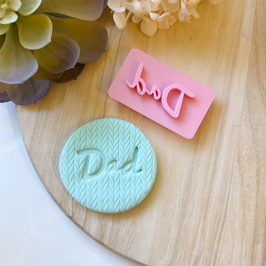 "Dad" Font #1 - Deboss Stamp