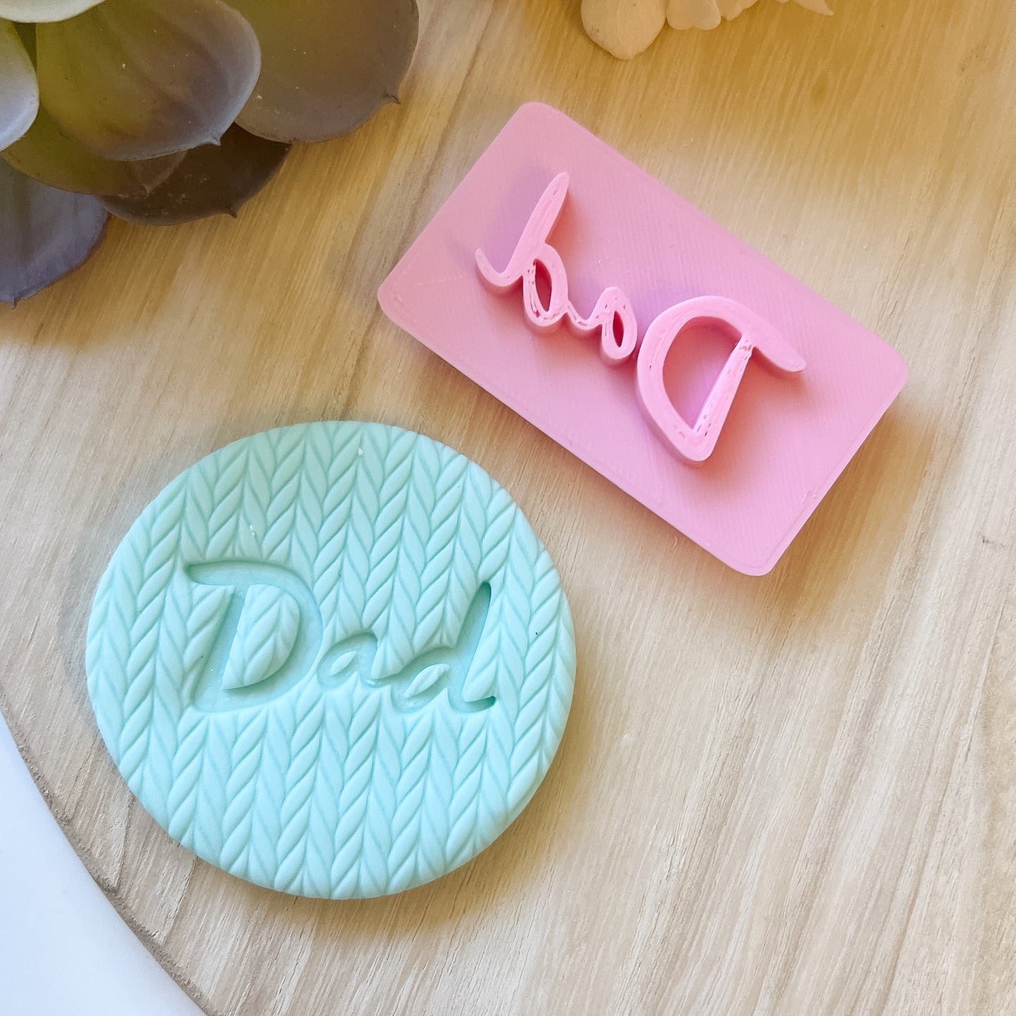 "Dad" Font #1 - Deboss Stamp