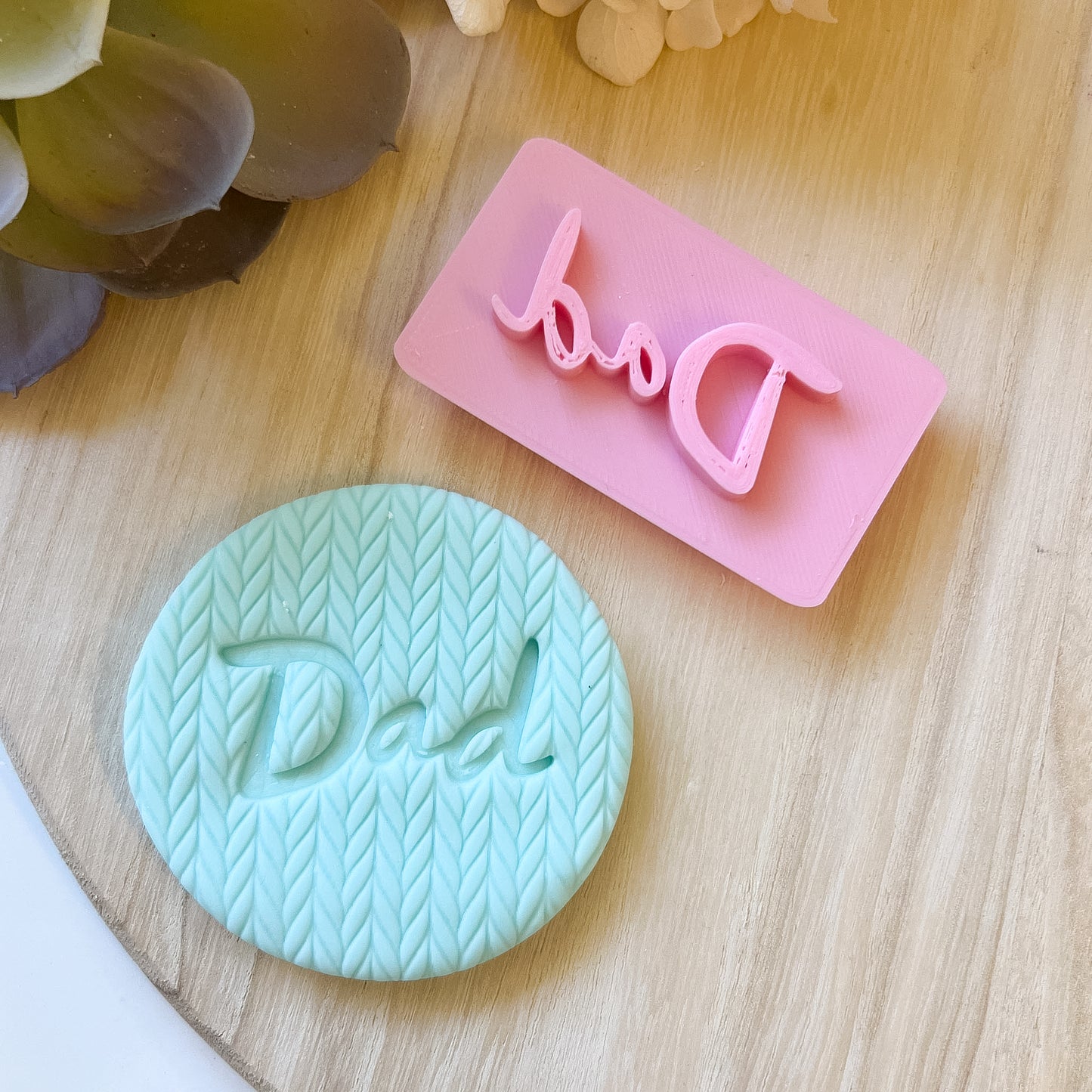 "Dad" Font #1 - Deboss Stamp